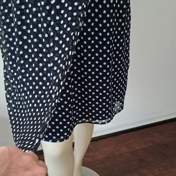 No Boundaries Black and White Polka Dot Midi Dress - Picture 12 of 12
